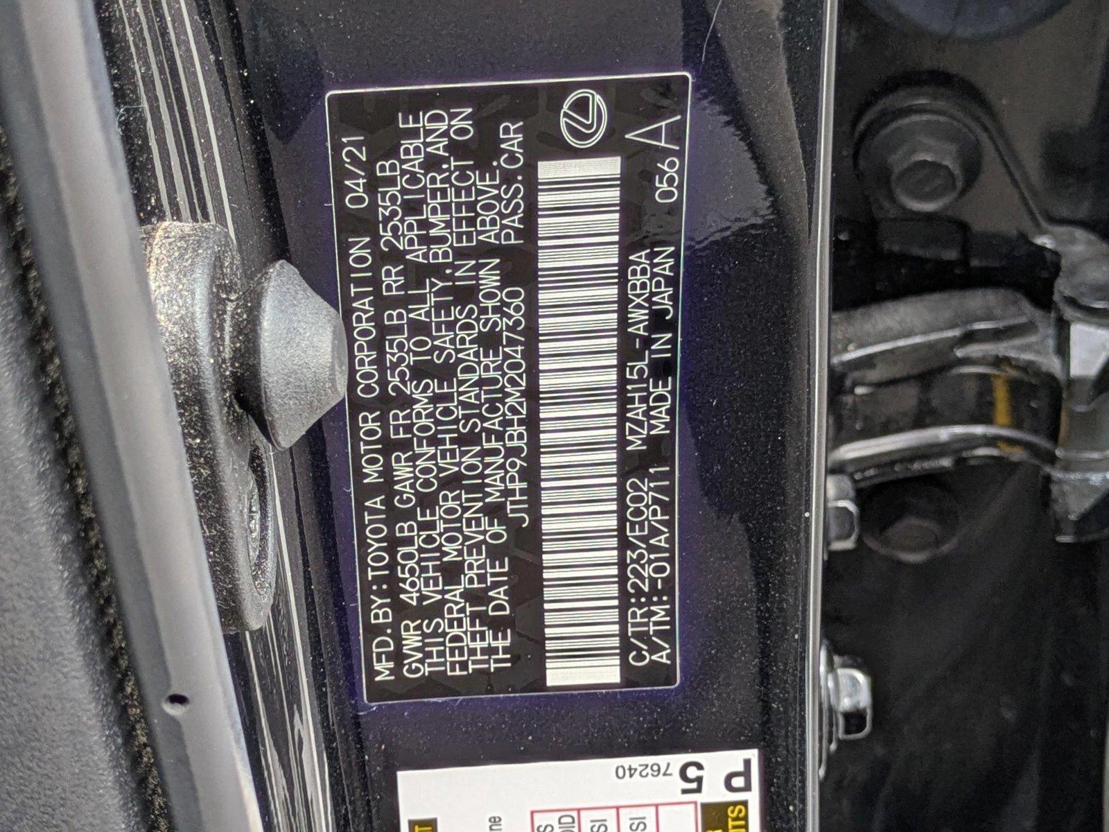 2021 Lexus UX 250h Vehicle Photo in Clearwater, FL 33761