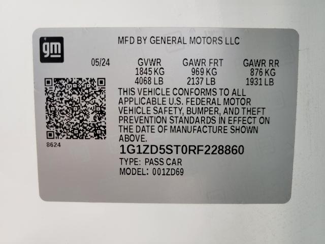 2024 Chevrolet Malibu Vehicle Photo in APPLETON, WI 54914-8833