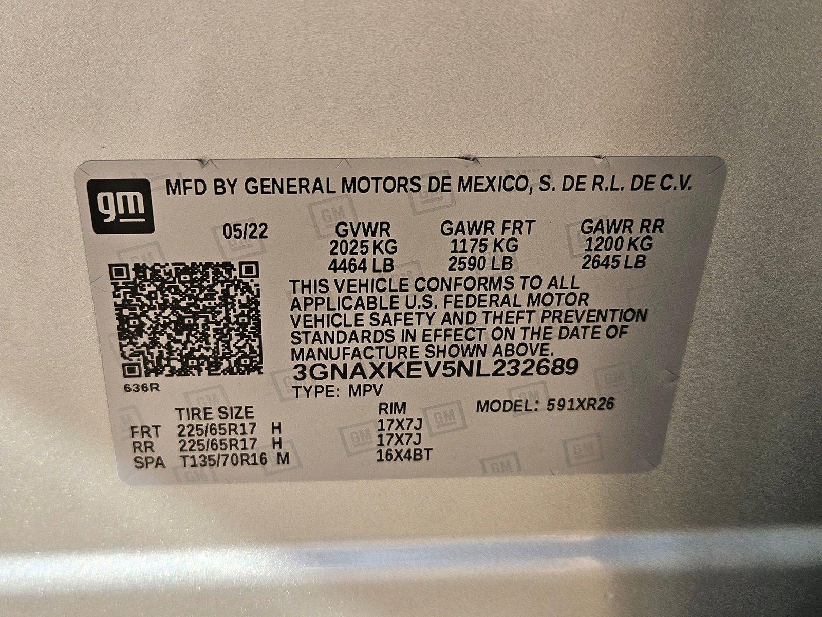 2022 Chevrolet Equinox Vehicle Photo in PEORIA, AZ 85382-3715