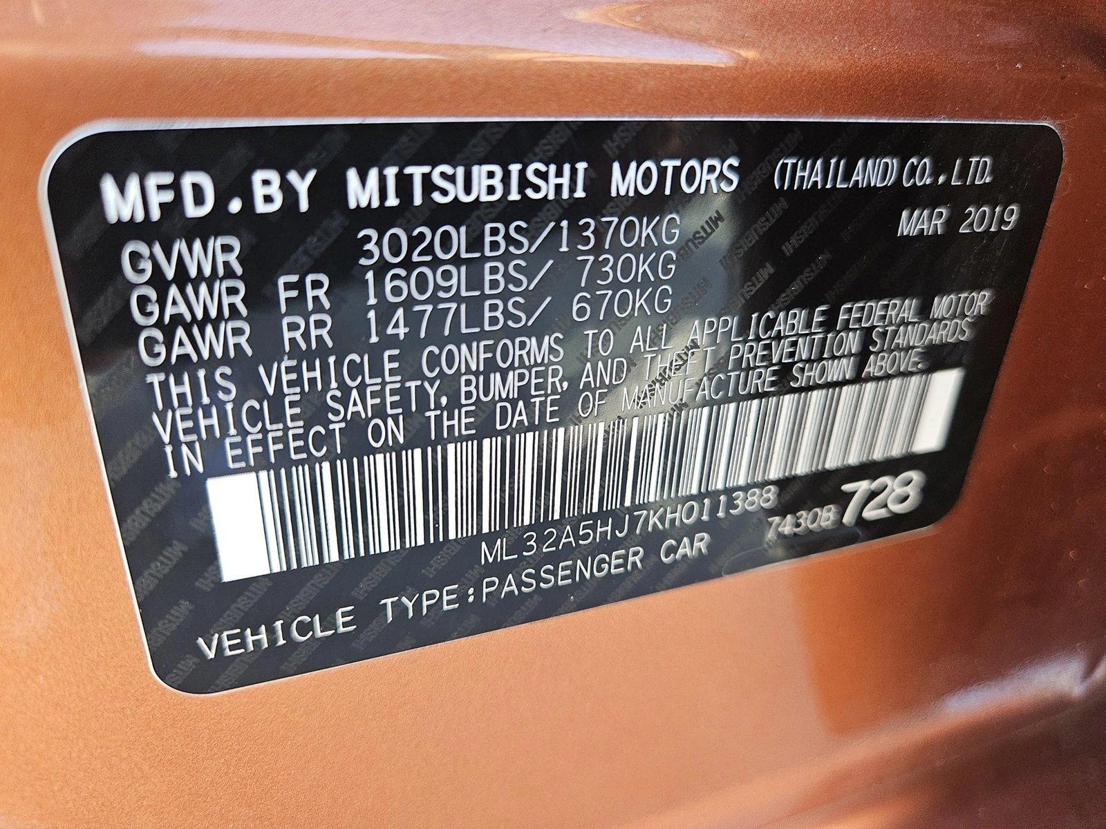 2019 Mitsubishi Mirage Vehicle Photo in CORPUS CHRISTI, TX 78416-1100