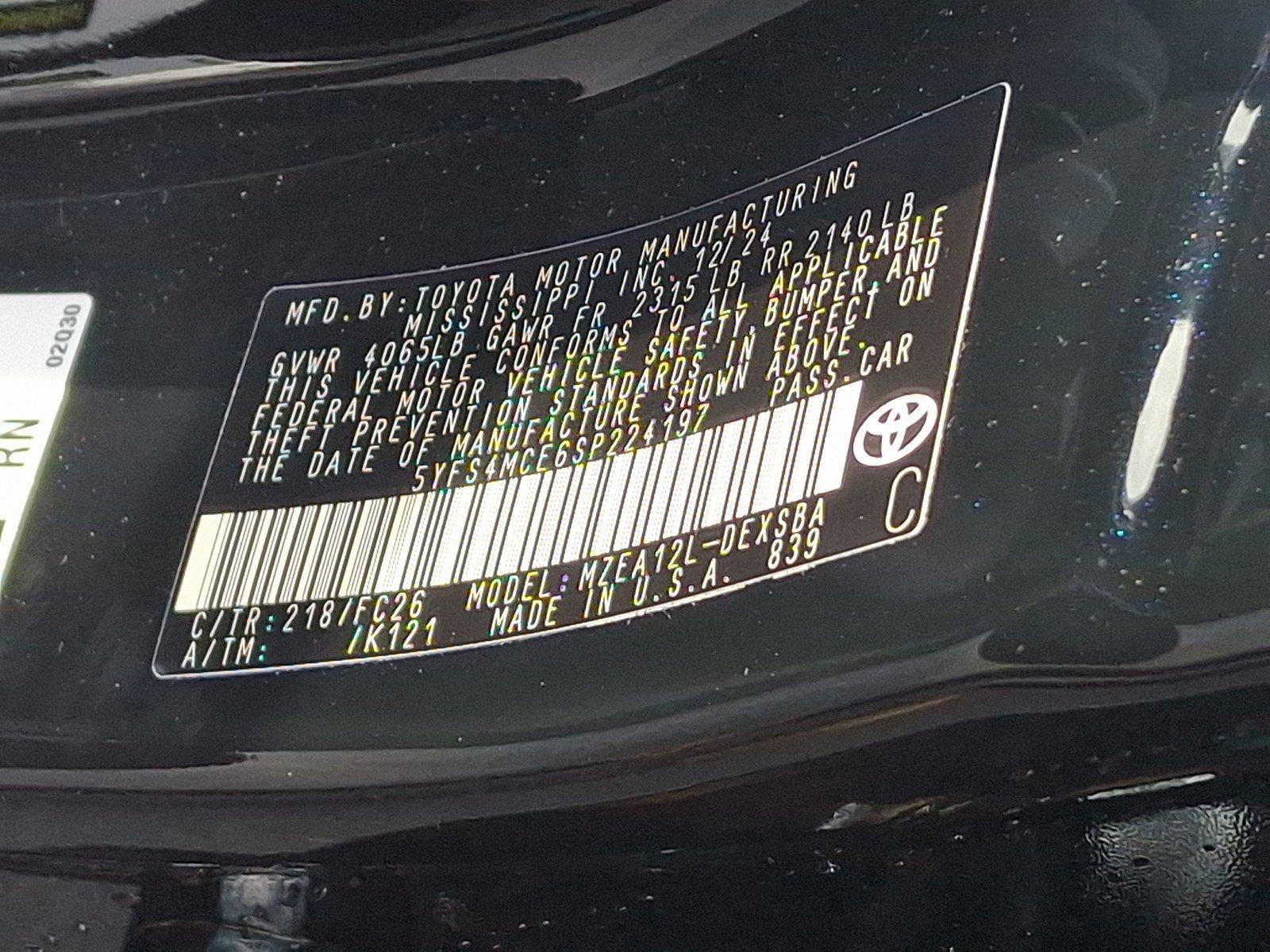 2025 Toyota Corolla Vehicle Photo in Harrisburg, PA 17111