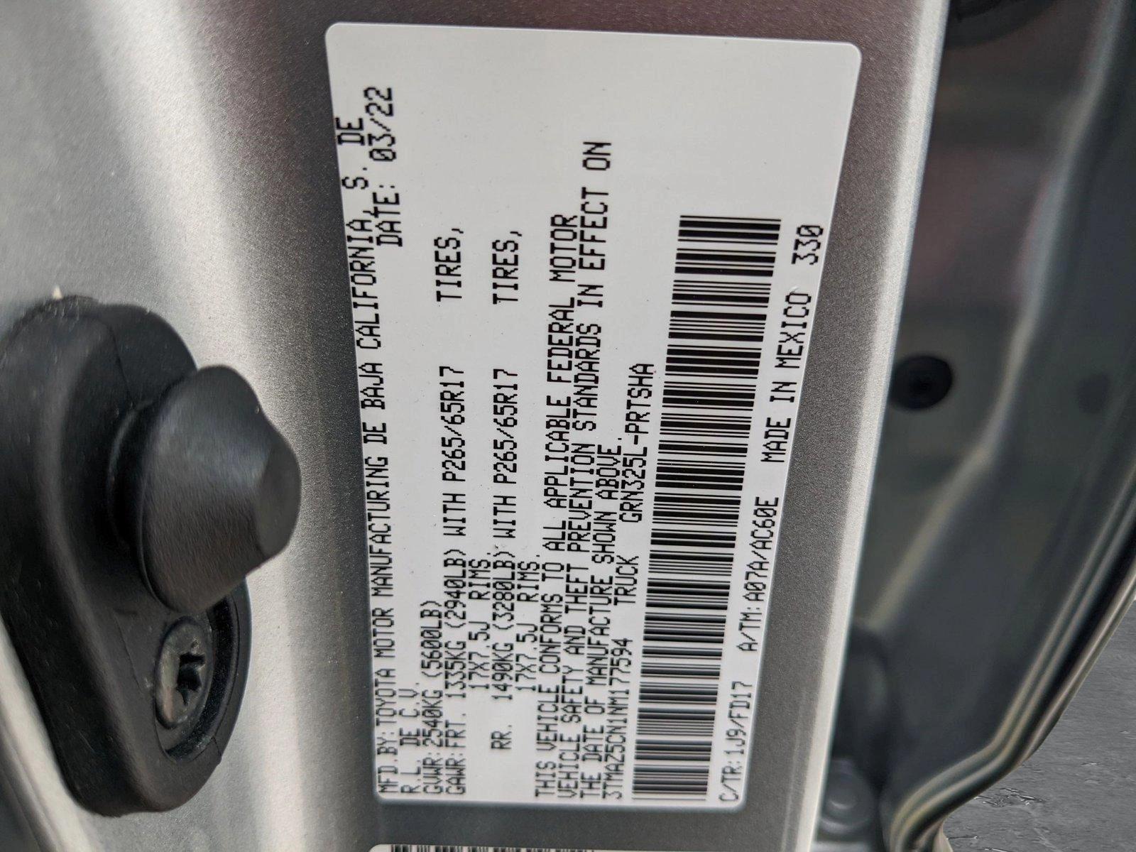 2022 Toyota Tacoma 2WD Vehicle Photo in Davie, FL 33331