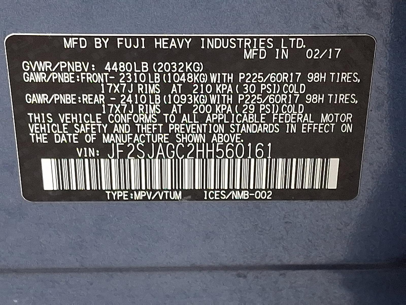 2017 Subaru Forester Vehicle Photo in BETHLEHEM, PA 18017