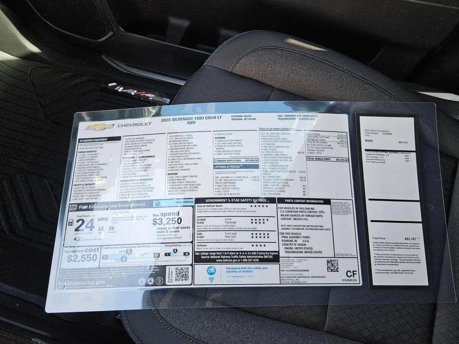 2025 Chevrolet Silverado 1500 Vehicle Photo in PEORIA, AZ 85382-3715