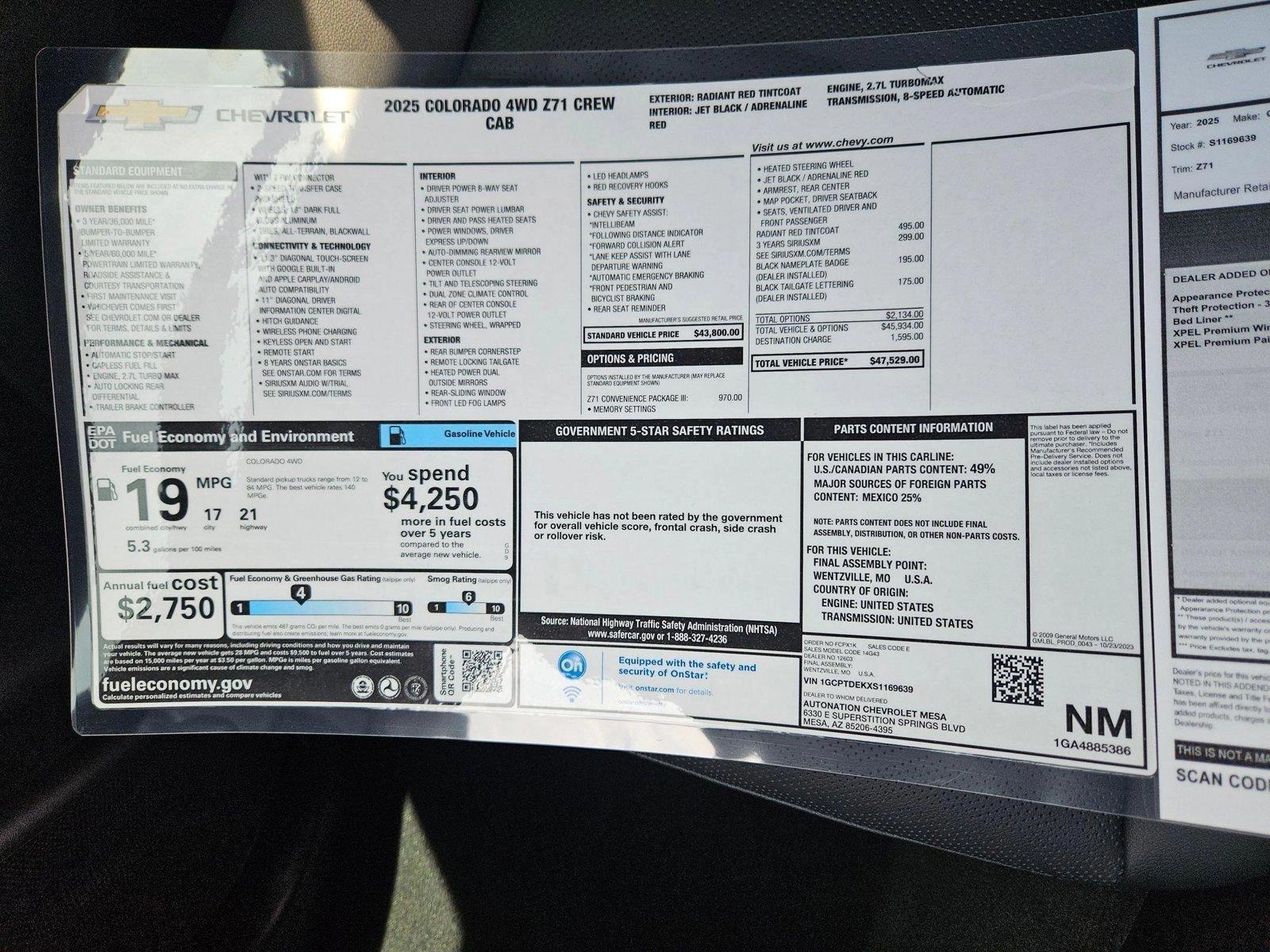 2025 Chevrolet Colorado Vehicle Photo in MESA, AZ 85206-4395