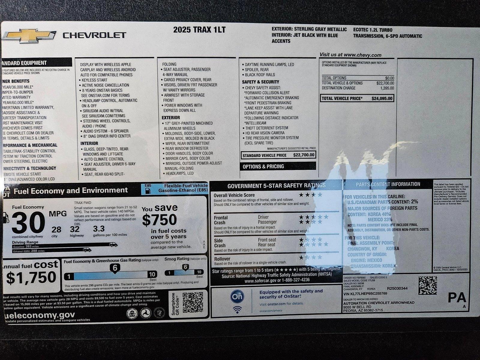 2025 Chevrolet Trax Vehicle Photo in PEORIA, AZ 85382-3715