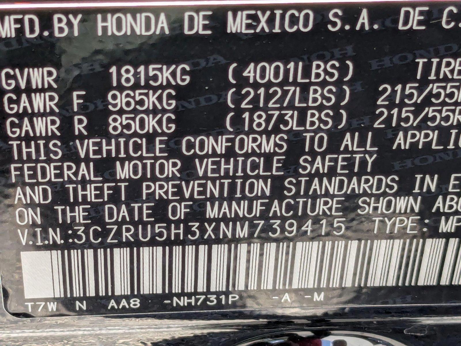 2022 Honda HR-V Vehicle Photo in Miami, FL 33015