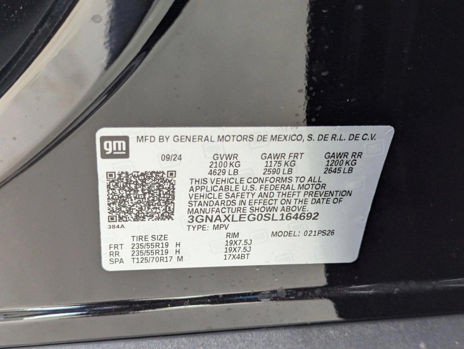 2025 Chevrolet Equinox Vehicle Photo in PEMBROKE PINES, FL 33024-6534