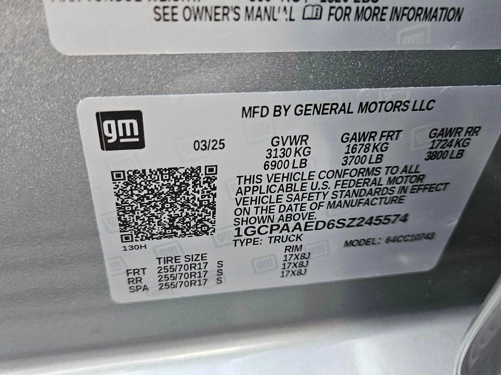 2025 Chevrolet Silverado 1500 Vehicle Photo in GREENACRES, FL 33463-3207