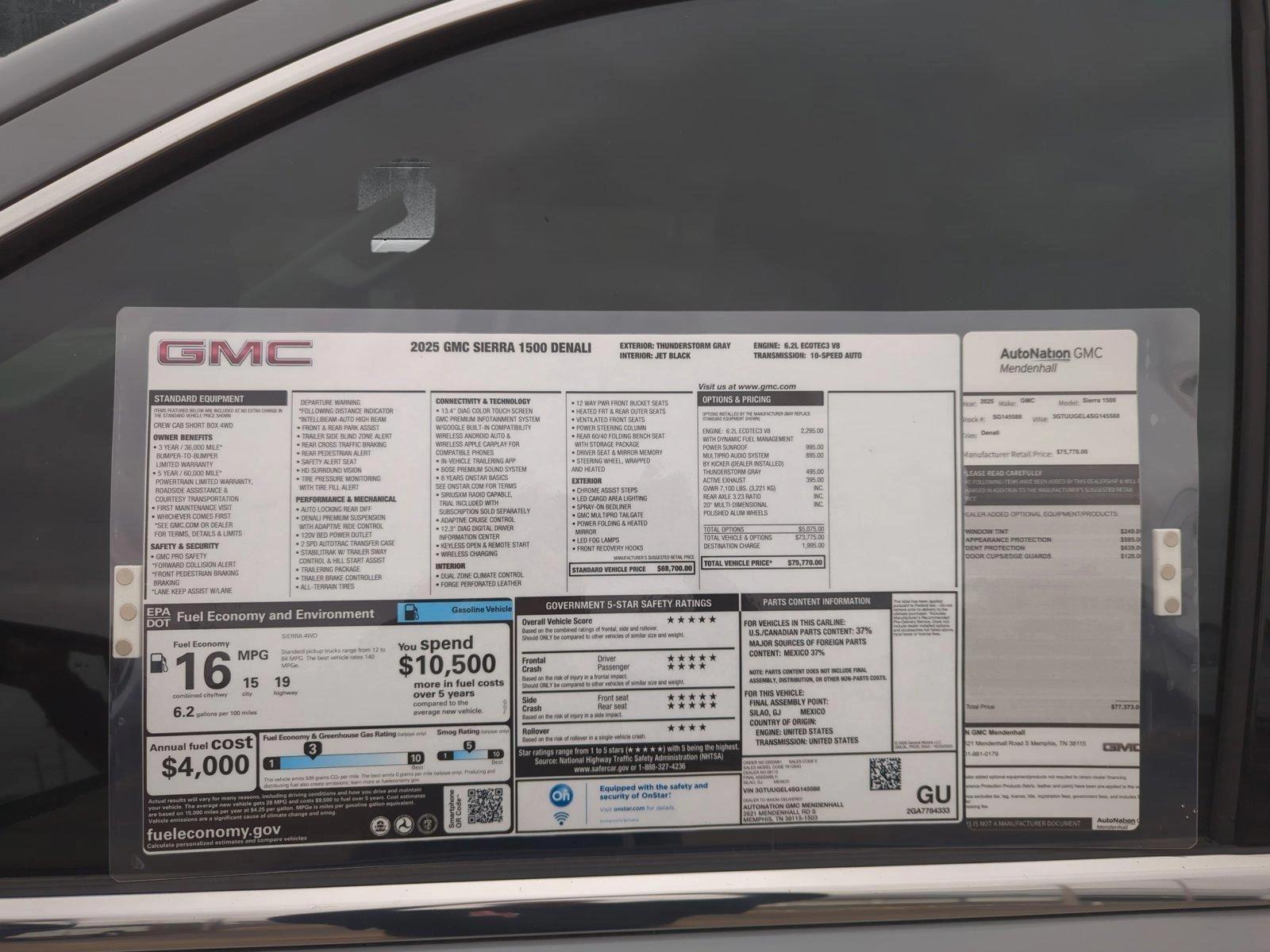 2025 GMC Sierra 1500 Vehicle Photo in MEMPHIS, TN 38115-1503