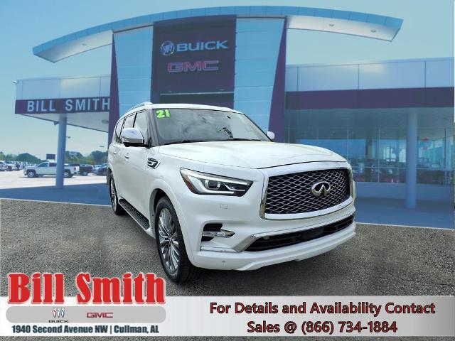Moonstone White 2021 INFINITI QX80 Sensory RWD SUV / Crossover Rear-Wheel Drive Automatic