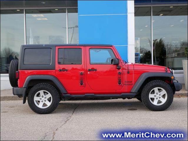 Used 2017 Jeep Wrangler Unlimited Sport S with VIN 1C4BJWDG7HL611783 for sale in Maplewood, MN