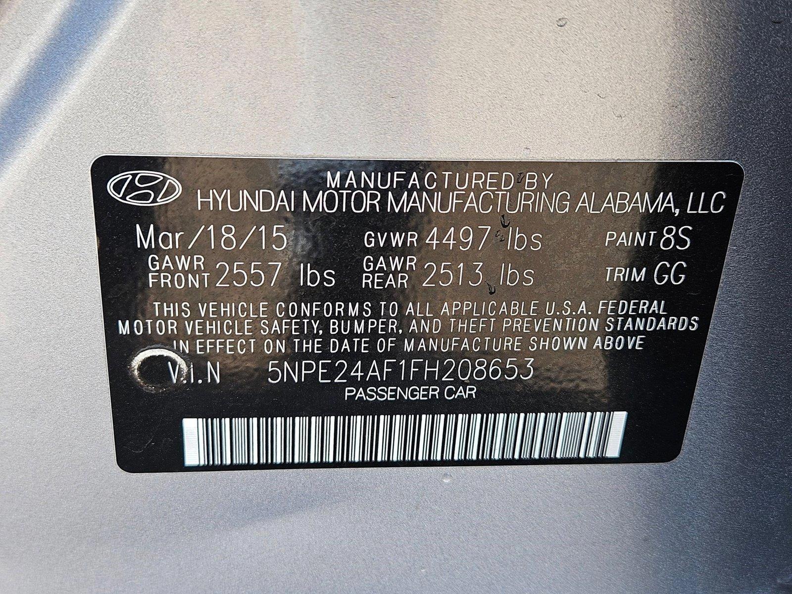 2015 Hyundai Sonata Vehicle Photo in PEORIA, AZ 85382-3715