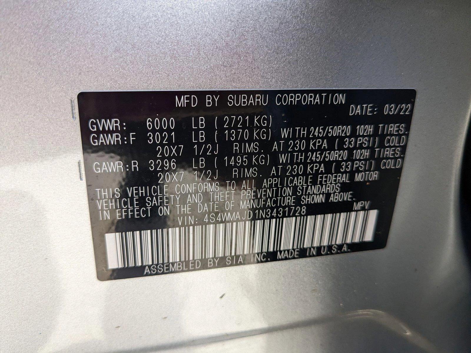 2022 Subaru Ascent Vehicle Photo in Davie, FL 33331