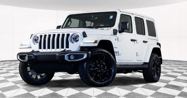 Used 2021 Jeep Wrangler Unlimited Sahara 4XE with VIN 1C4JJXP66MW754429 for sale in Riverside, IL