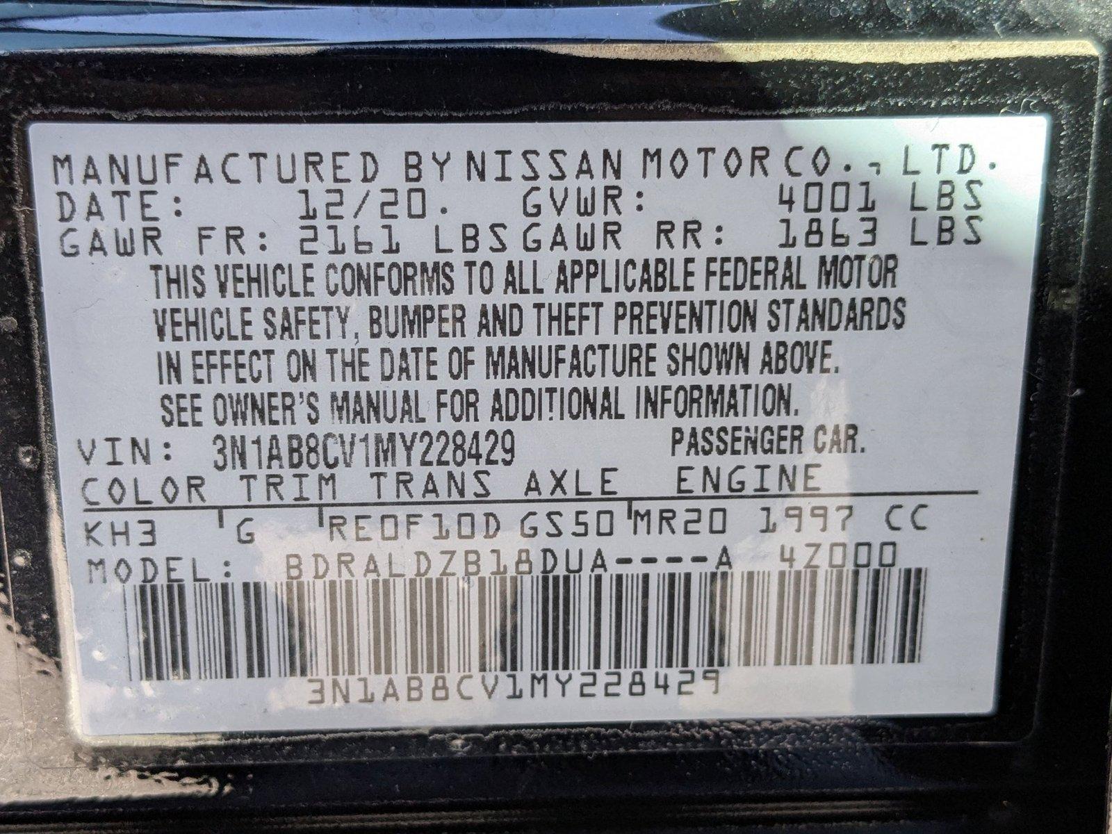 2021 Nissan Sentra Vehicle Photo in Panama City, FL 32401