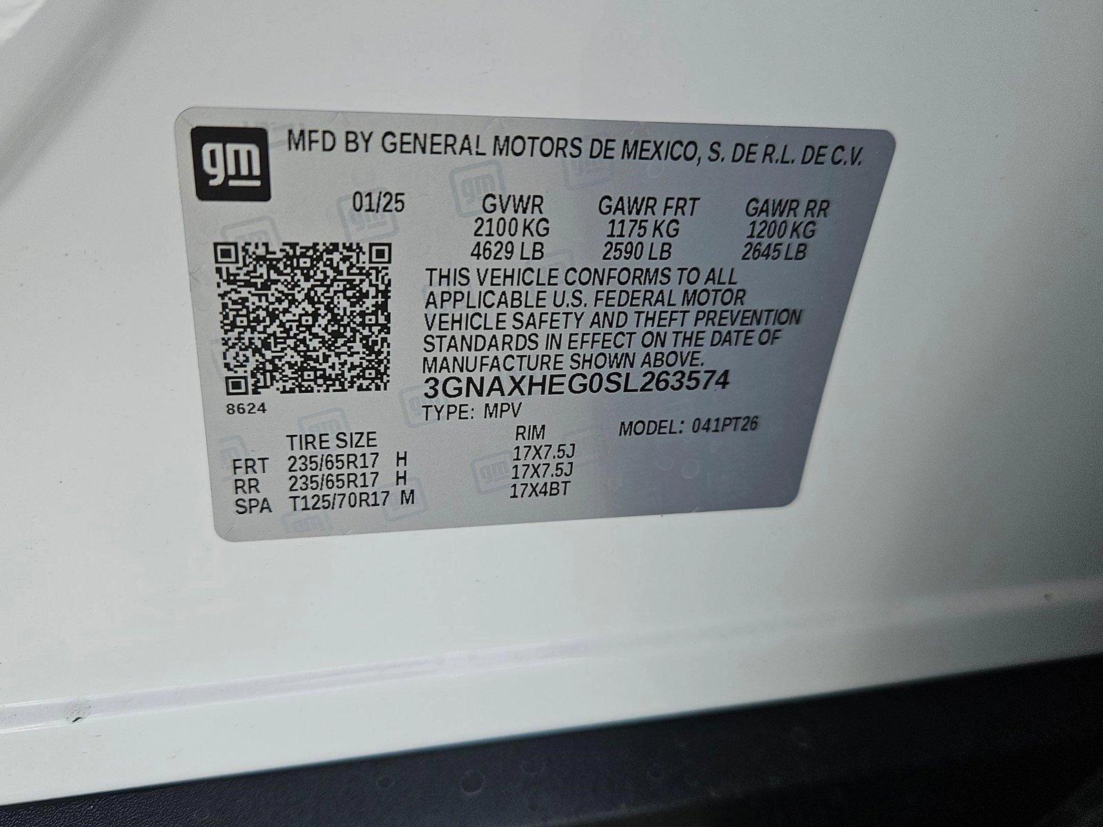 2025 Chevrolet Equinox Vehicle Photo in GILBERT, AZ 85297-0446