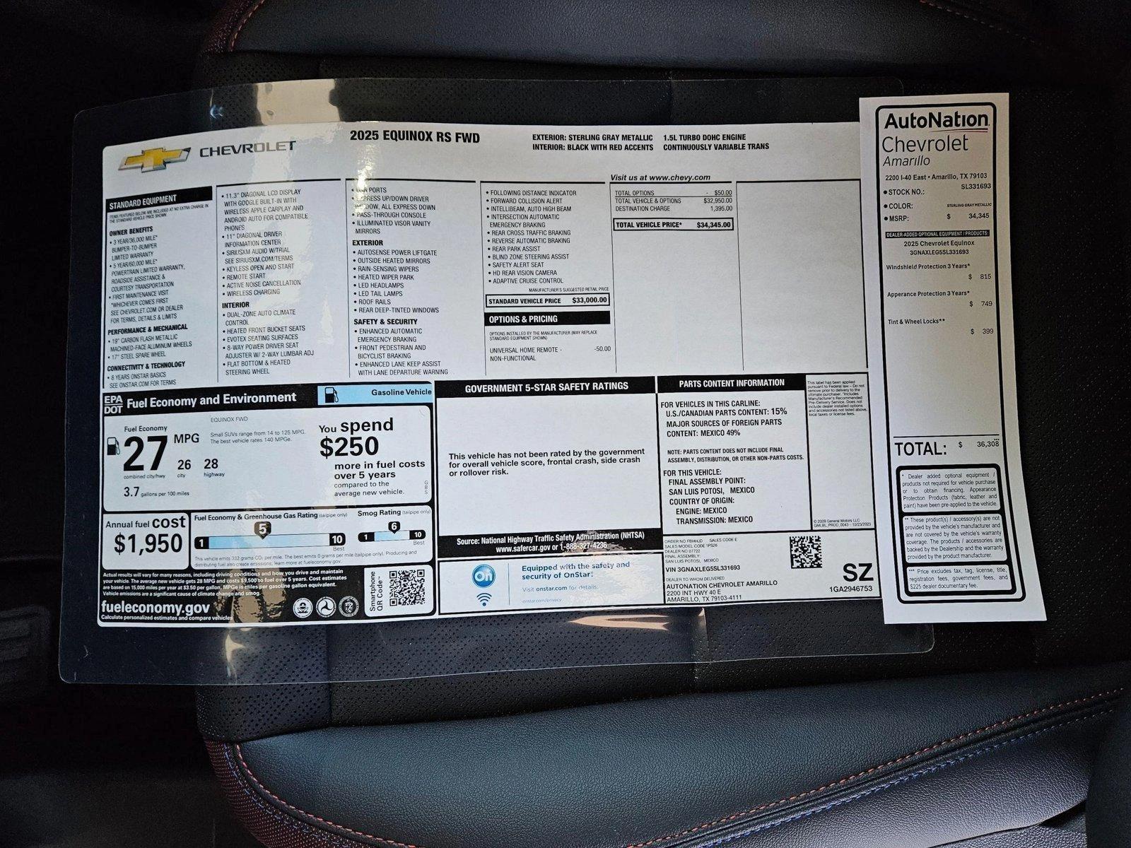 2025 Chevrolet Equinox Vehicle Photo in AMARILLO, TX 79103-4111