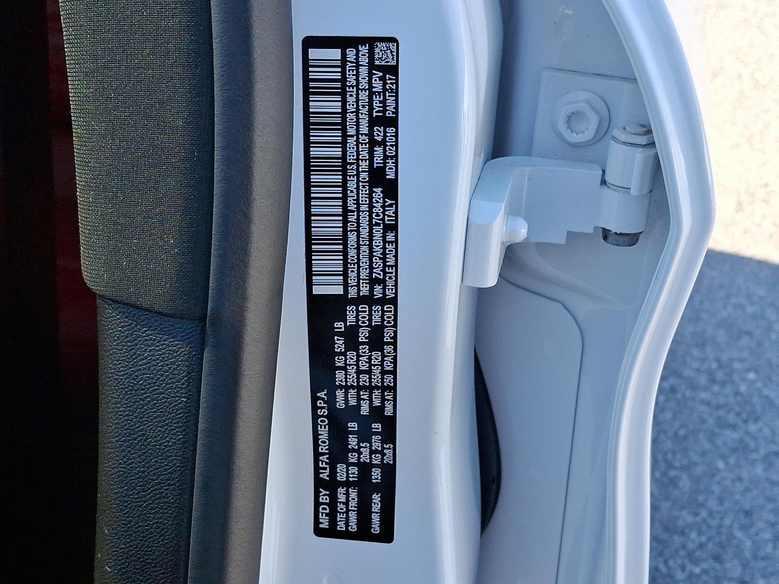 2020 Alfa Romeo Stelvio Vehicle Photo in Mechanicsburg, PA 17050