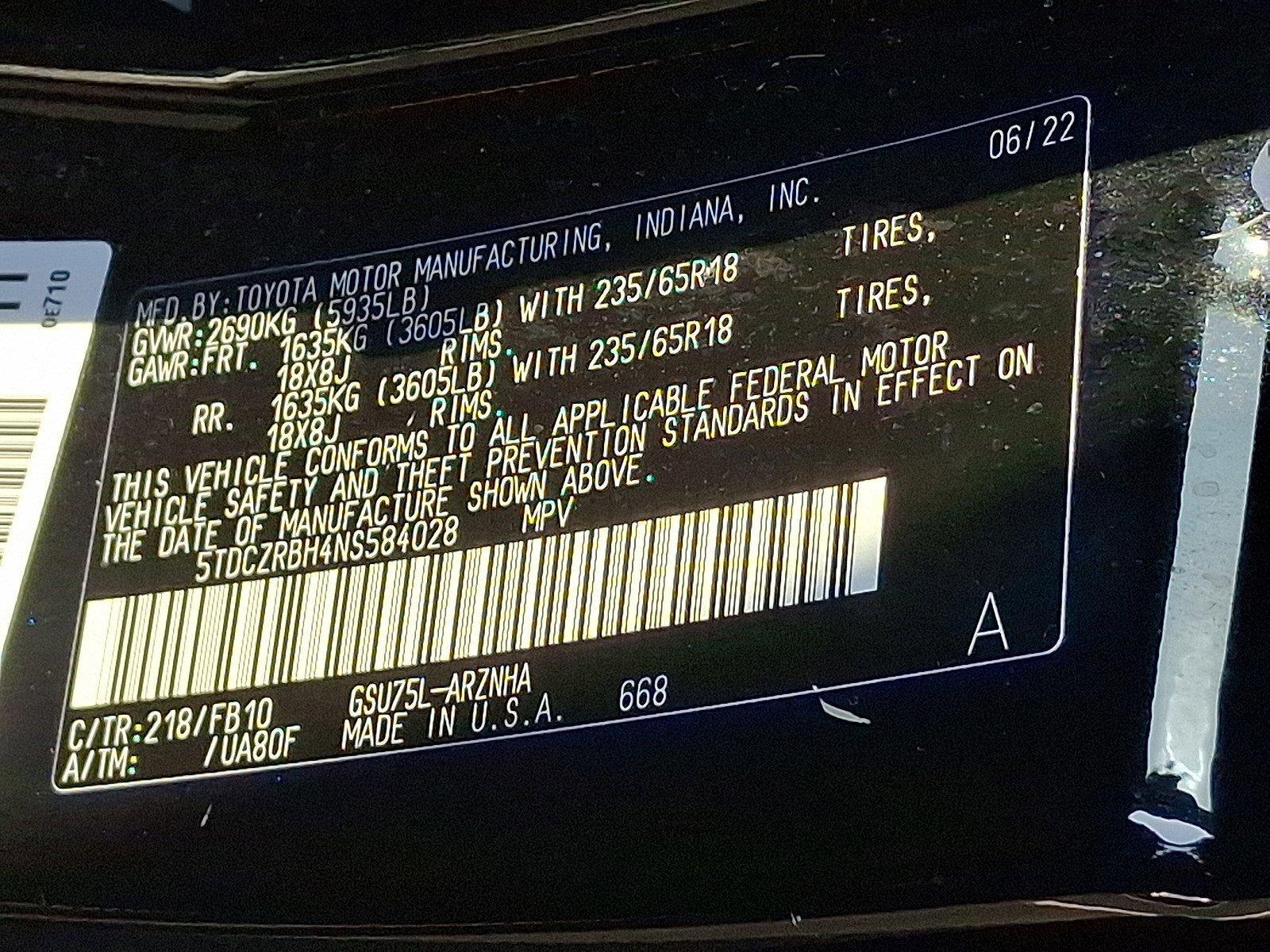 2022 Toyota Highlander Vehicle Photo in Harrisburg, PA 17111