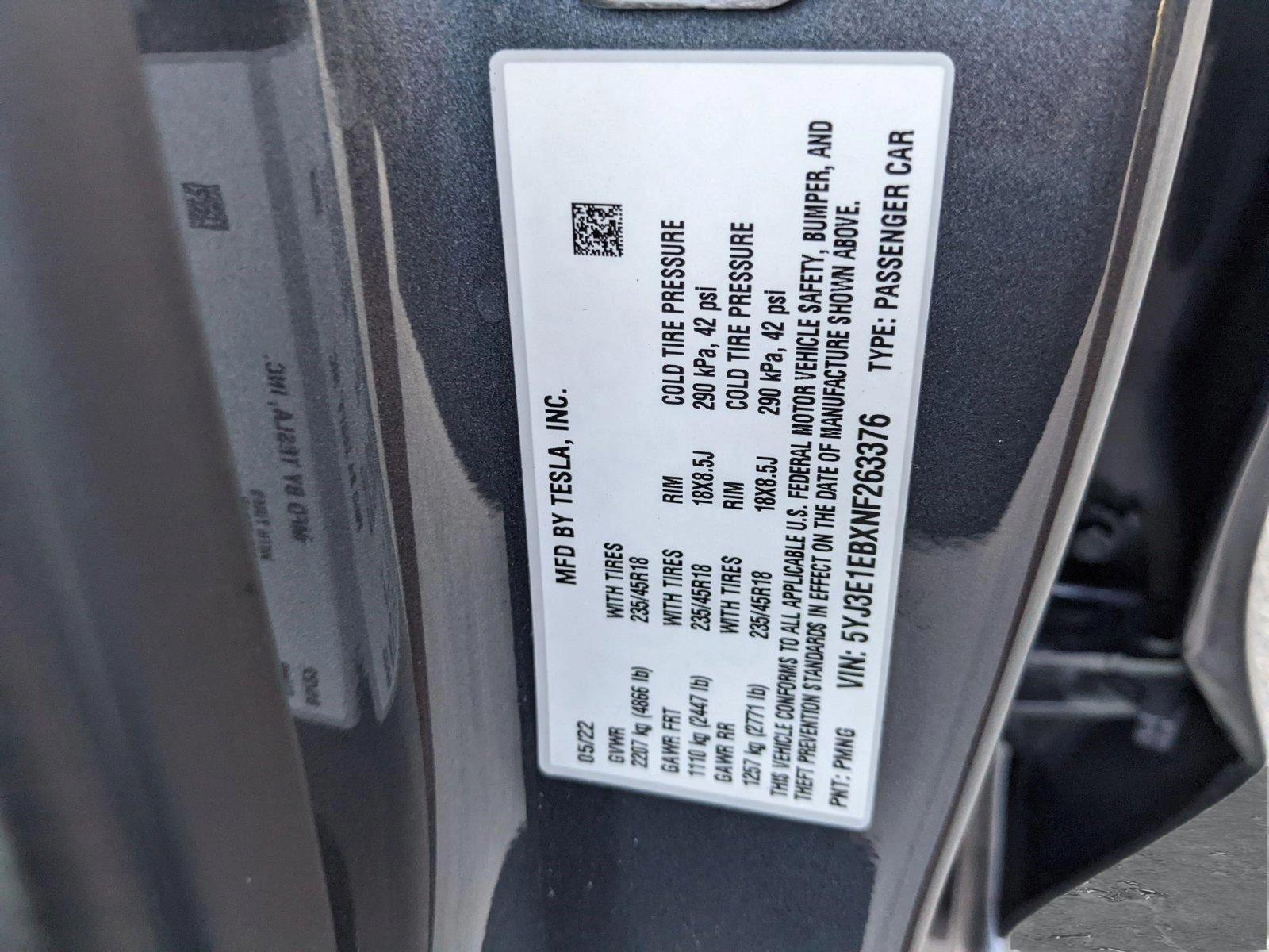 2022 Tesla Model 3 Vehicle Photo in Pompano Beach, FL 33064