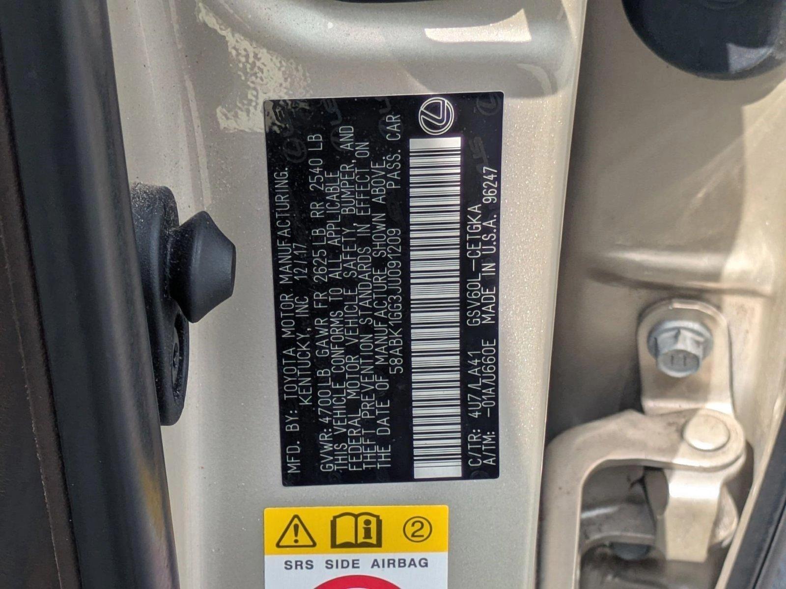 2018 Lexus ES 350 Vehicle Photo in Orlando, FL 32811