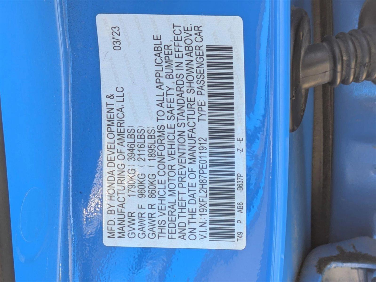 2023 Honda Civic Hatchback Vehicle Photo in Valencia, CA 91355-1794