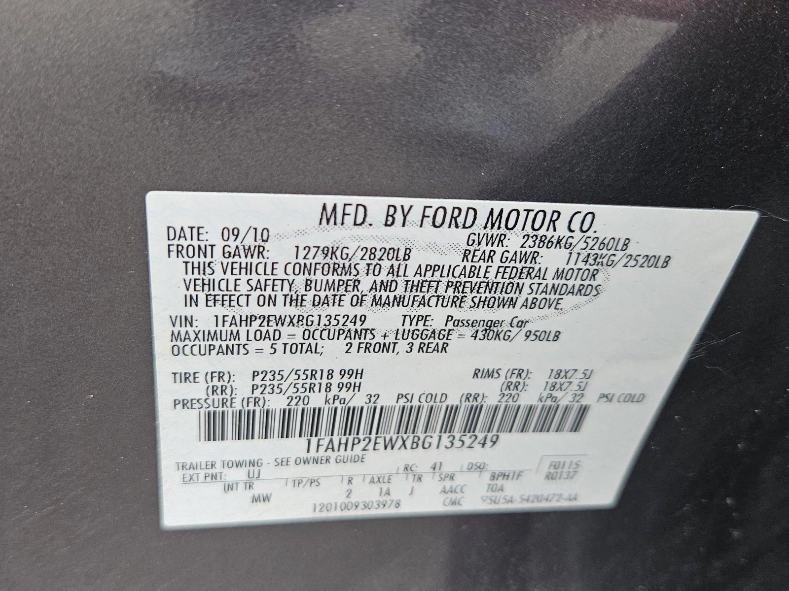 2011 Ford Taurus Vehicle Photo in Clearwater, FL 33764