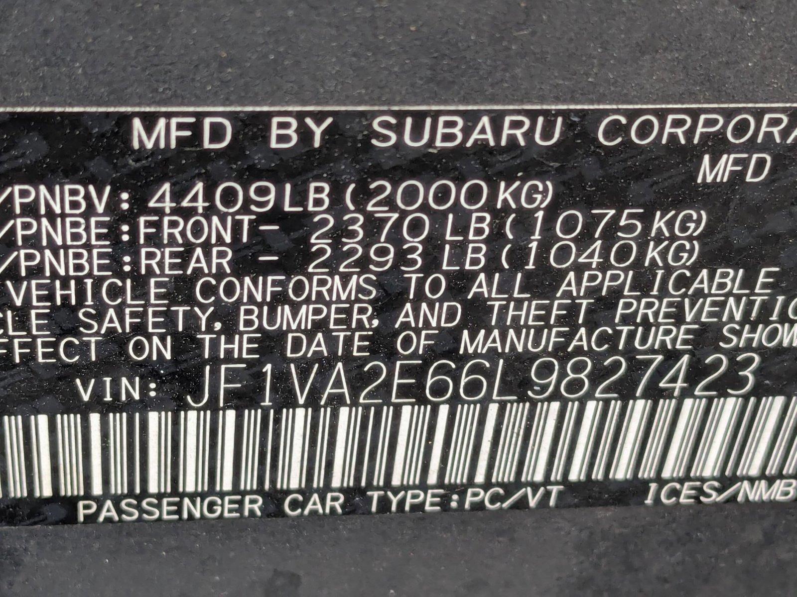 2020 Subaru WRX Vehicle Photo in Miami, FL 33015