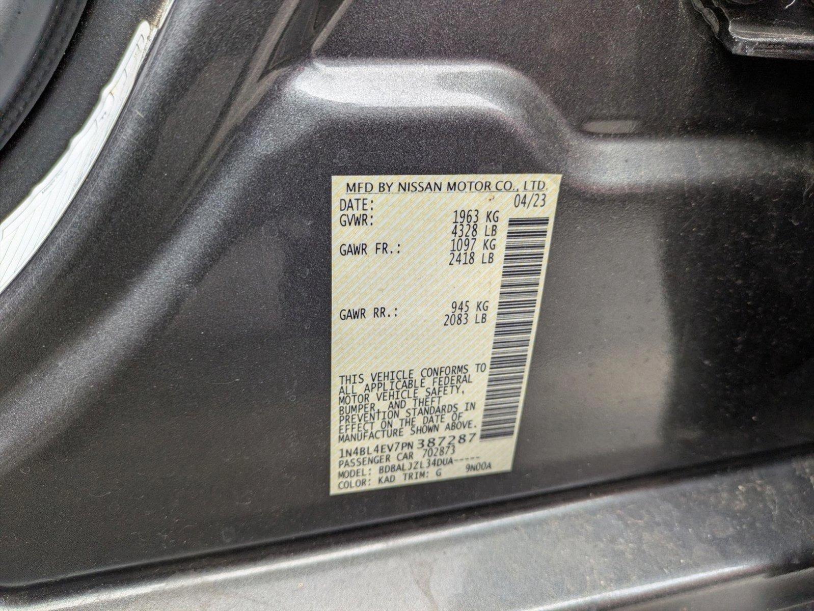 2023 Nissan Altima Vehicle Photo in LAUREL, MD 20707-4697