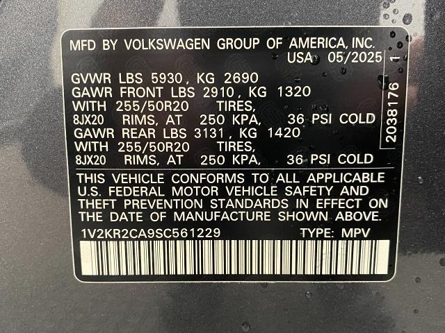 2025 Volkswagen Atlas Vehicle Photo in Appleton, WI 54913