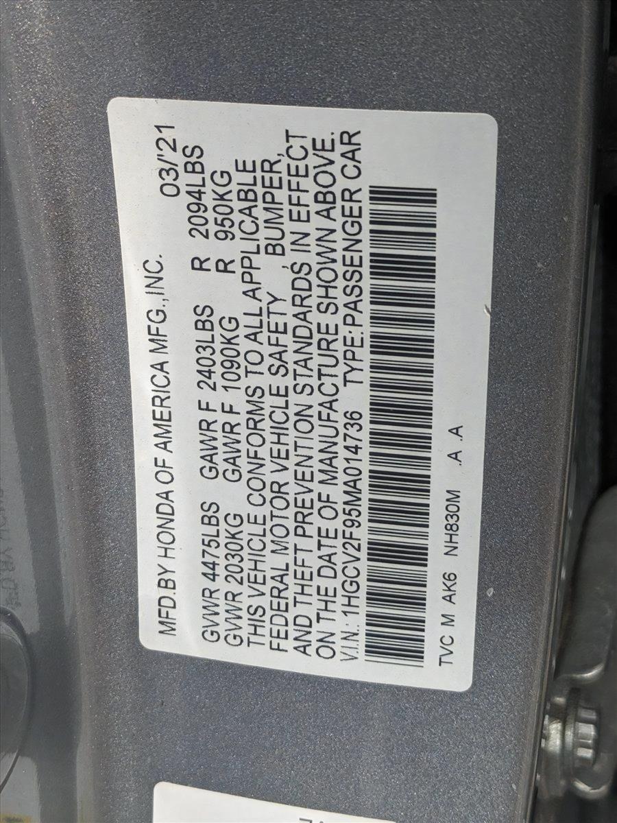 2021 Honda Accord Sedan Vehicle Photo in Tampa, FL 33614