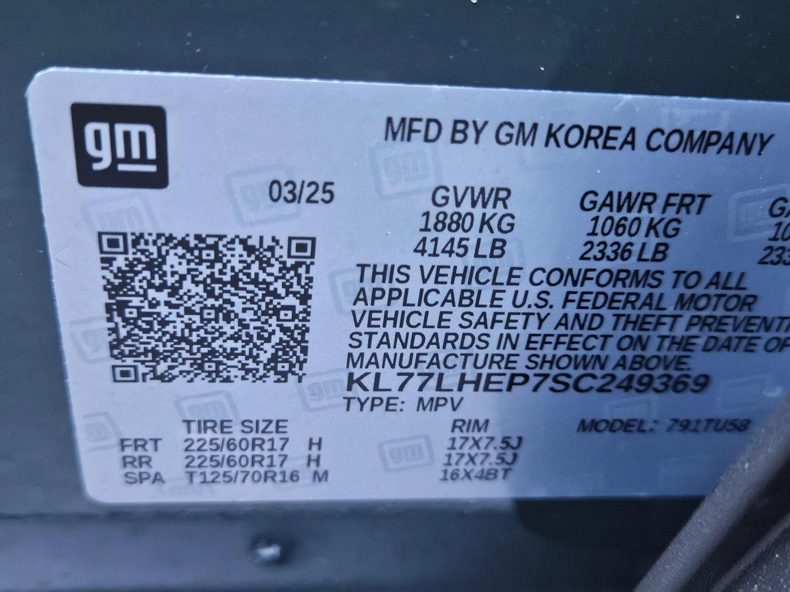 2025 Chevrolet Trax Vehicle Photo in GREENACRES, FL 33463-3207