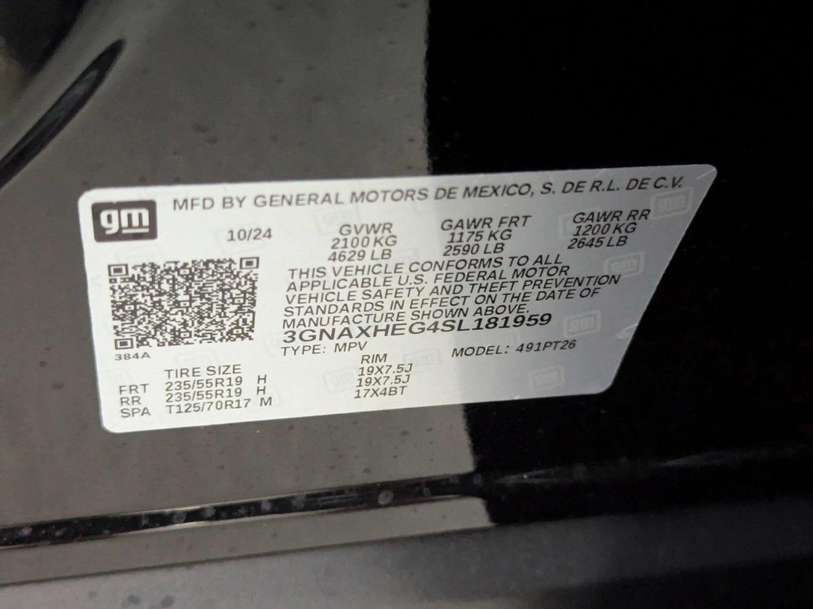 2025 Chevrolet Equinox Vehicle Photo in PEMBROKE PINES, FL 33024-6534