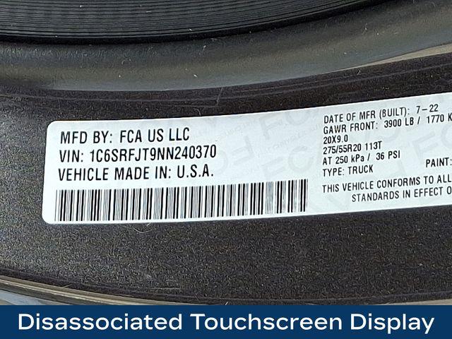 2022 Ram 1500 Vehicle Photo in DANBURY, CT 06810-5034