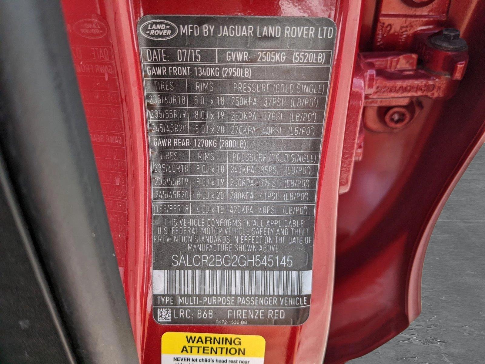 2016 Land Rover Discovery Sport Vehicle Photo in ORLANDO, FL 32808-7998