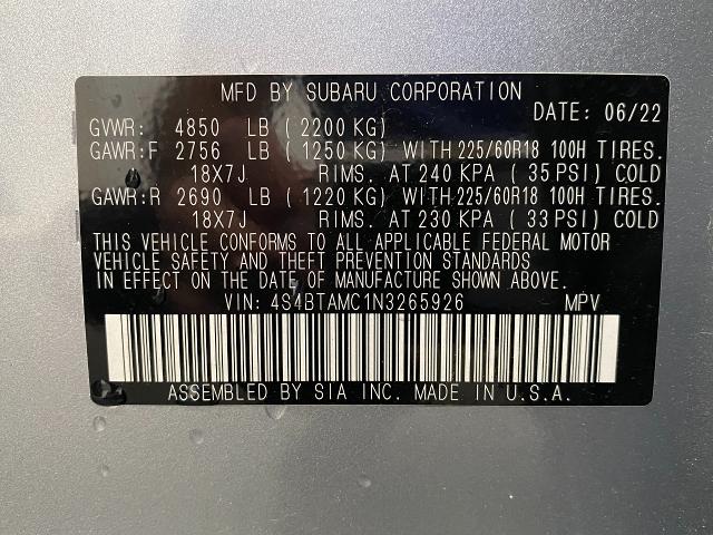 2022 Subaru Outback Vehicle Photo in Appleton, WI 54913