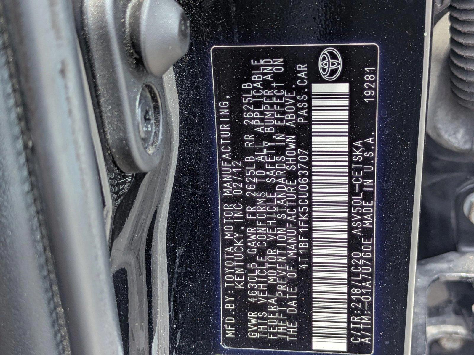 2012 Toyota Camry Vehicle Photo in Bradenton, FL 34207