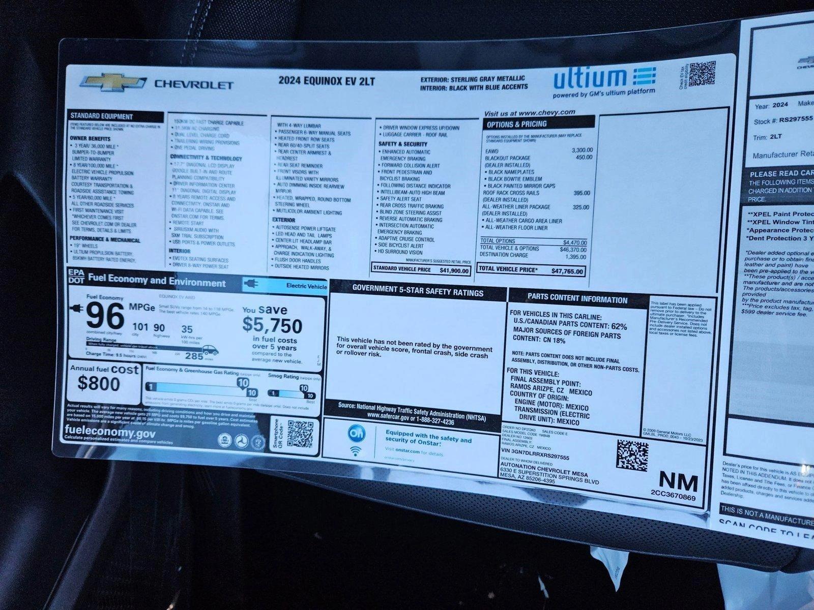 2024 Chevrolet Equinox EV Vehicle Photo in MESA, AZ 85206-4395