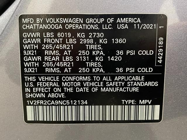 2022 Volkswagen Atlas Vehicle Photo in Appleton, WI 54913