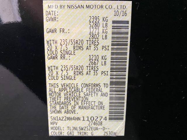 2017 Nissan Murano Vehicle Photo in Appleton, WI 54913