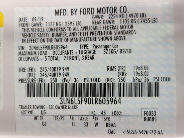 2020 Lincoln MKZ Vehicle Photo in APPLETON, WI 54914-4656