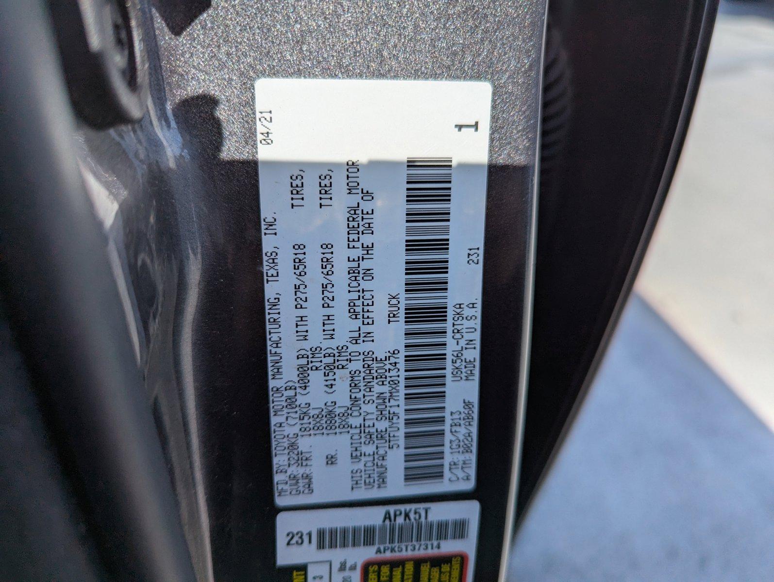 2021 Toyota Tundra 4WD Vehicle Photo in Jacksonville, FL 32244