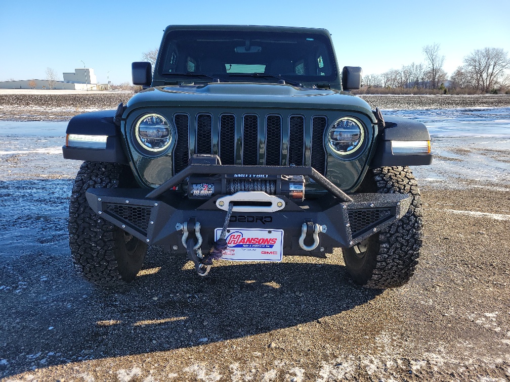 Used 2021 Jeep Wrangler Unlimited Rubicon with VIN 1C4HJXFG5MW562086 for sale in Grafton, ND