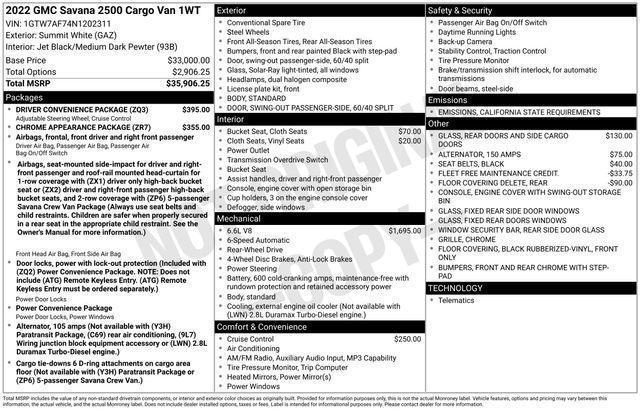 2022 GMC Savana Cargo 2500 Vehicle Photo in DANBURY, CT 06810-5034