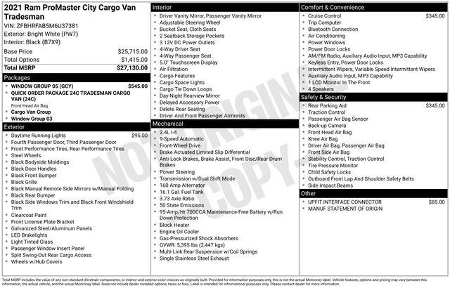 2021 Ram ProMaster City Cargo Van Vehicle Photo in DANBURY, CT 06810-5034