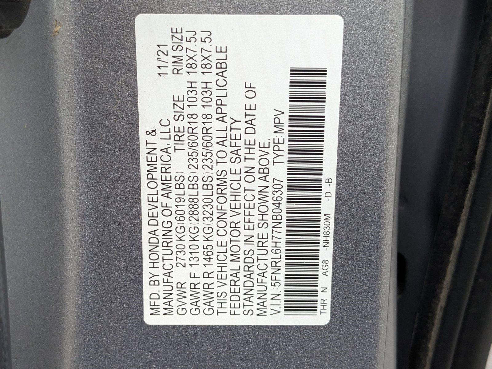 2022 Honda Odyssey Vehicle Photo in Panama City, FL 32401