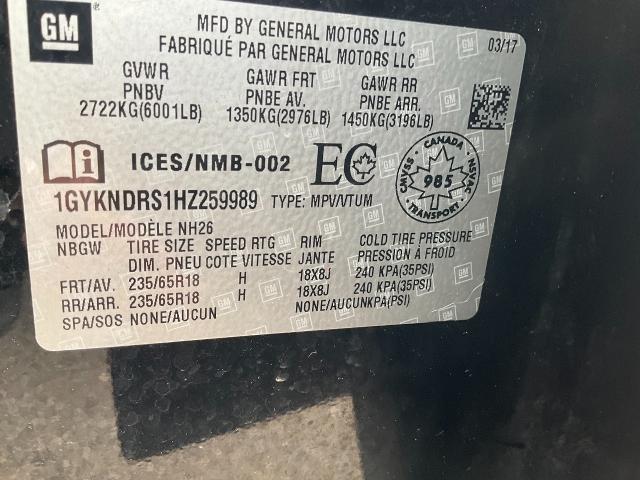 2017 Cadillac XT5 Vehicle Photo in Kaukauna, WI 54130
