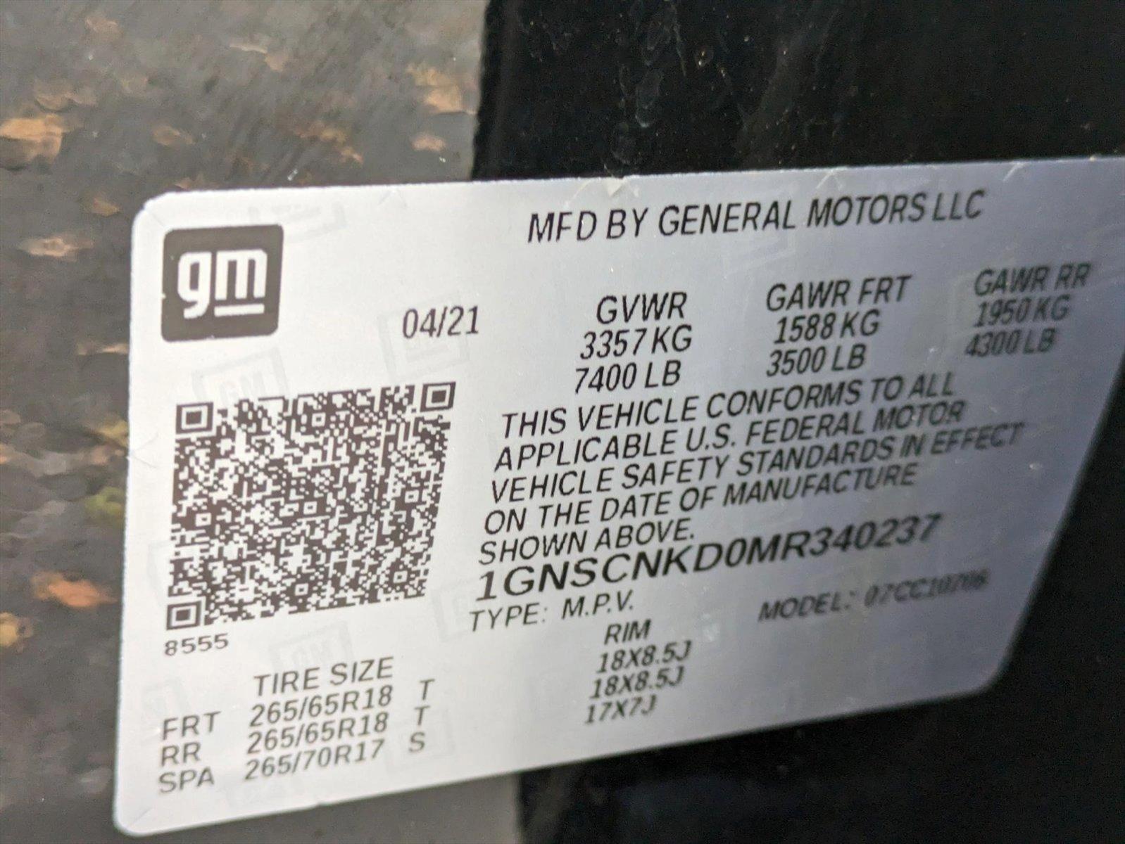 2021 Chevrolet Tahoe Vehicle Photo in GREENACRES, FL 33463-3207