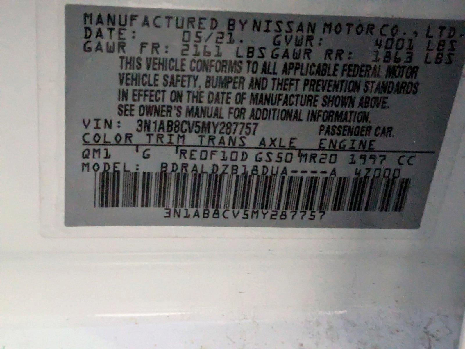 2021 Nissan Sentra Vehicle Photo in Miami, FL 33135